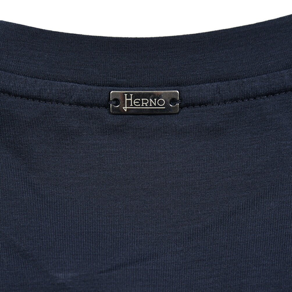 26SS HERNO ストレッチコットン 長袖Tシャツ ネイビー S | GUARDAROBA MILANO OFFICIAL STORE