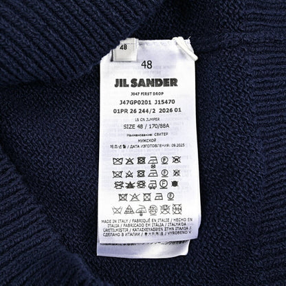 26SS JIL SANDER コットン100% ミドルゲージニットセーター｜435397-48｜GUARDAROBA MILANO OFFICIAL STORE