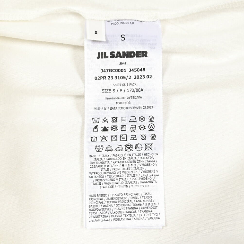 26SS JIL SANDER 3パック コットン100%Tシャツ｜435431-S｜GUARDAROBA MILANO OFFICIAL STORE