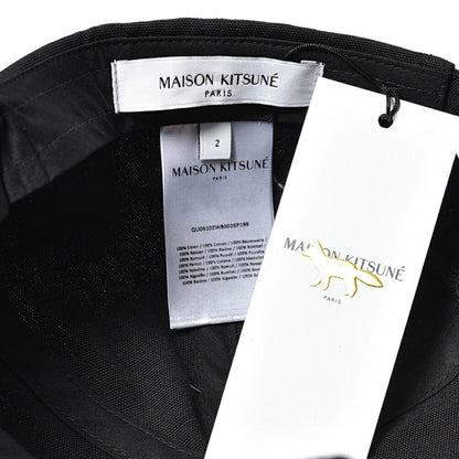 26SS MAISON KITSUNE コットン100% ベースボールキャップ 帽子 ブラック(BLACK) 55〜60cm×10.5cm×7cm | GUARDAROBA MILANO OFFICIAL STORE