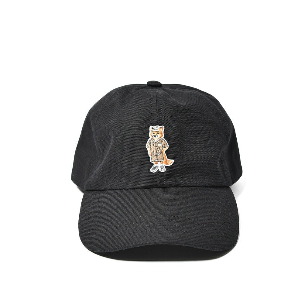 26SS MAISON KITSUNE コットン100% ベースボールキャップ 帽子 ブラック(BLACK) 55〜60cm×10.5cm×7cm | GUARDAROBA MILANO OFFICIAL STORE