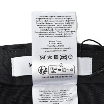 26SS MAISON KITSUNE コットン100% ベースボールキャップ 帽子 ブラック(BLACK) 55〜60cm×10.5cm×7cm | GUARDAROBA MILANO OFFICIAL STORE