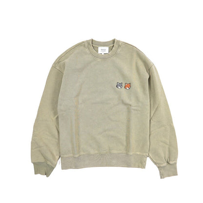 26SS MAISON KITSUNE オーガニックコットン100% スウェットシャツ / コンフォートフィット グリーン(FADED LAUREL GREEN) XS | GUARDAROBA MILANO OFFICIAL STORE