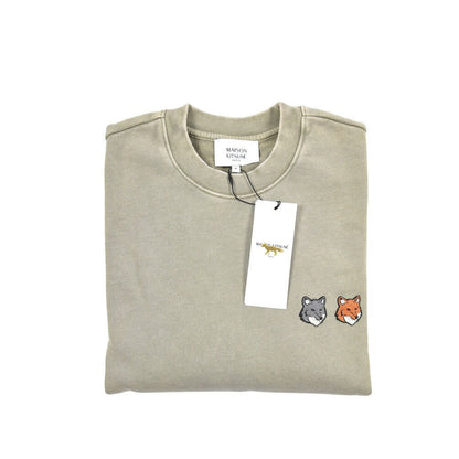 26SS MAISON KITSUNE オーガニックコットン100% スウェットシャツ / コンフォートフィット グリーン(FADED LAUREL GREEN) XS | GUARDAROBA MILANO OFFICIAL STORE