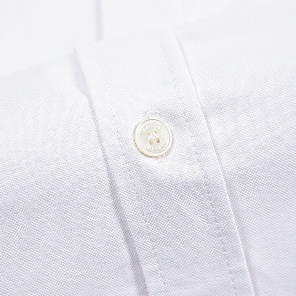 26SS MAISON KITSUNE オーガニックコットン100% ボタンダウンシャツ ホワイト XS | GUARDAROBA MILANO OFFICIAL STORE