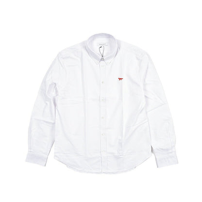 26SS MAISON KITSUNE オーガニックコットン100% ボタンダウンシャツ ホワイト XS | GUARDAROBA MILANO OFFICIAL STORE