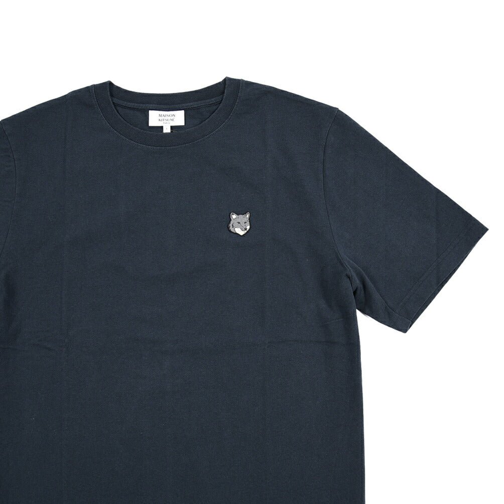 26SS MAISON KITSUNE オーガニックコットン100% 半袖Tシャツ / コンフォートフィット ネイビー(CLASSIC NAVY) XS | GUARDAROBA MILANO OFFICIAL STORE