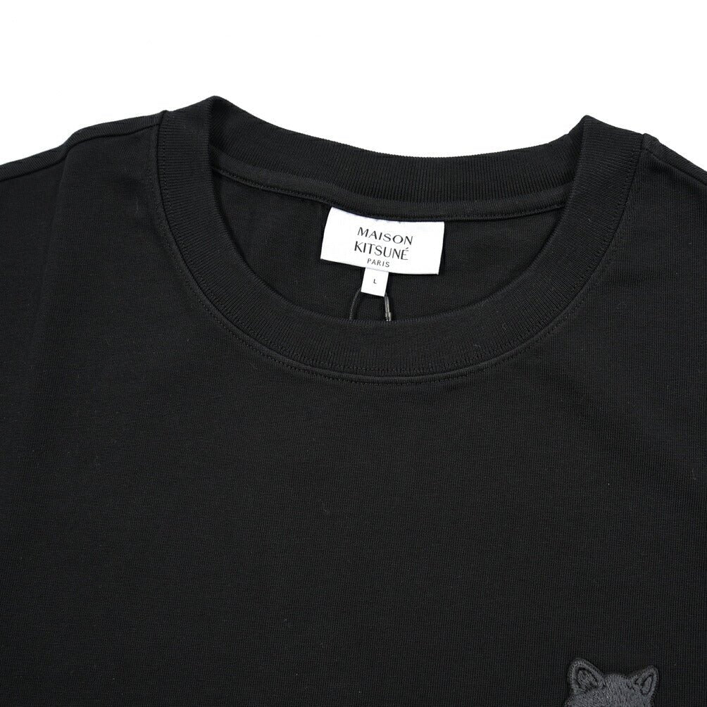 26SS MAISON KITSUNE オーガニックコットン100% オーバーサイズTシャツ ブラック(BLACK) XS | GUARDAROBA MILANO OFFICIAL STORE