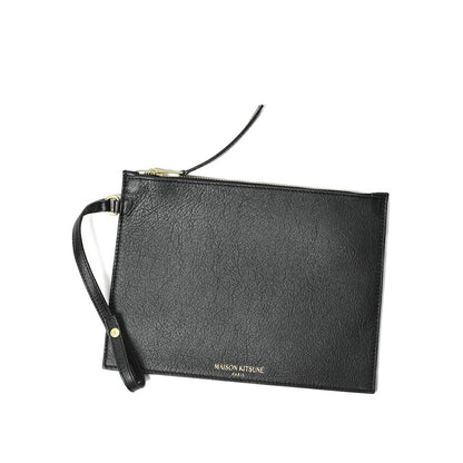 26SS MAISON KITSUNE レザートートバッグ ブラック(BLACK) H39cm×W32cm×D15cm | GUARDAROBA MILANO OFFICIAL STORE