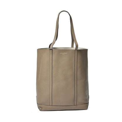 26SS MAISON KITSUNE レザートートバッグ グレージュ(TAUPE GRAY) H39cm×W32cm×D15cm | GUARDAROBA MILANO OFFICIAL STORE