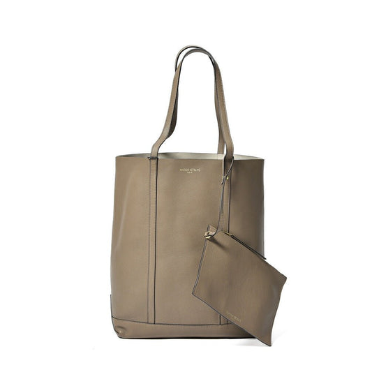26SS MAISON KITSUNE レザートートバッグ グレージュ(TAUPE GRAY) H39cm×W32cm×D15cm | GUARDAROBA MILANO OFFICIAL STORE