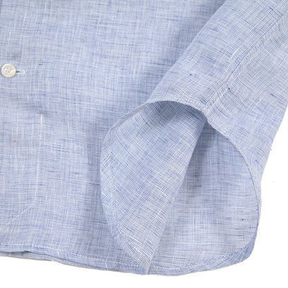 26SS ORIAN リネン100% ホリゾンタルカラードレスシャツ / Vintage Classic ブルー 39 | GUARDAROBA MILANO OFFICIAL STORE