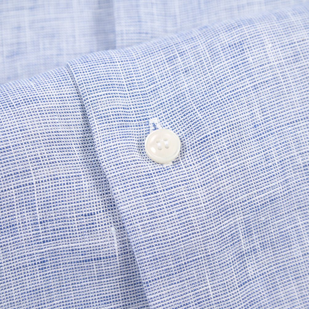 26SS ORIAN リネン100% ホリゾンタルカラードレスシャツ / Vintage Classic ブルー 39 | GUARDAROBA MILANO OFFICIAL STORE
