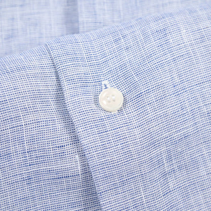 26SS ORIAN リネン100% ホリゾンタルカラードレスシャツ / Vintage Classic ブルー 39 | GUARDAROBA MILANO OFFICIAL STORE