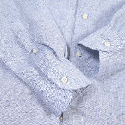 26SS ORIAN リネン100% ホリゾンタルカラードレスシャツ / Vintage Classic ブルー 39 | GUARDAROBA MILANO OFFICIAL STORE