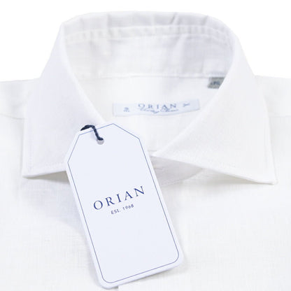 26SS ORIAN リネン100% ホリゾンタルカラードレスシャツ / Vintage Classic ホワイト 38 | GUARDAROBA MILANO OFFICIAL STORE