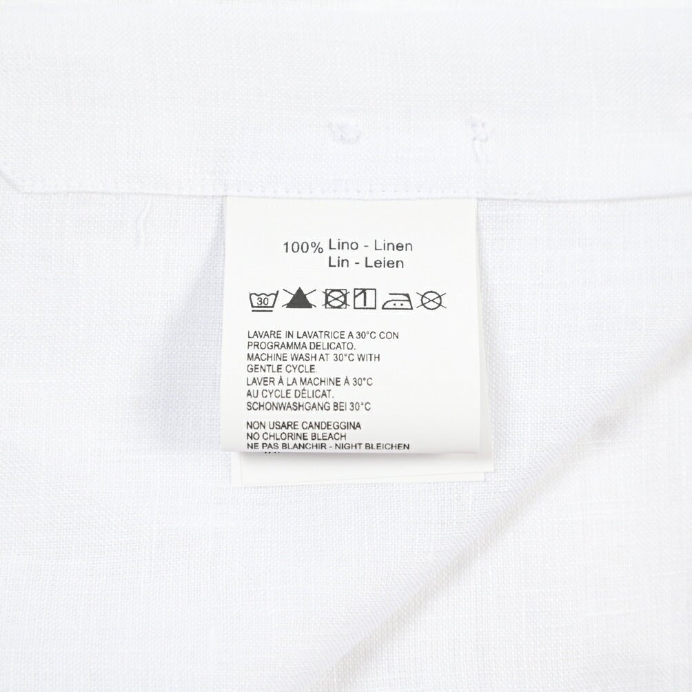 26SS ORIAN リネン100% ホリゾンタルカラードレスシャツ / Vintage Classic ホワイト 38 | GUARDAROBA MILANO OFFICIAL STORE