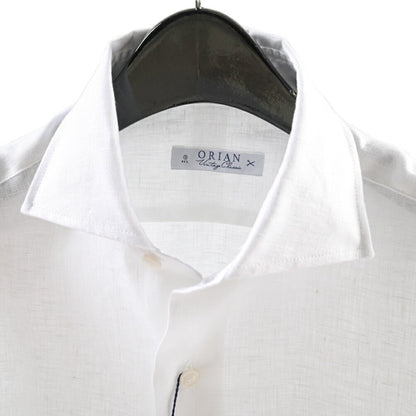 26SS ORIAN リネン100% ホリゾンタルカラードレスシャツ / Vintage Classic ホワイト 38 | GUARDAROBA MILANO OFFICIAL STORE