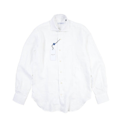 26SS ORIAN リネン100% ホリゾンタルカラードレスシャツ / Vintage Classic ホワイト 38 | GUARDAROBA MILANO OFFICIAL STORE