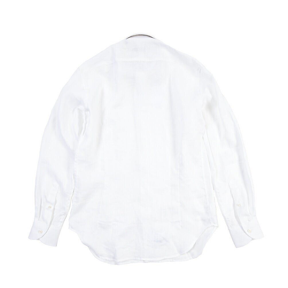 26SS ORIAN リネン100% ホリゾンタルカラードレスシャツ / Vintage Classic ホワイト 38 | GUARDAROBA MILANO OFFICIAL STORE
