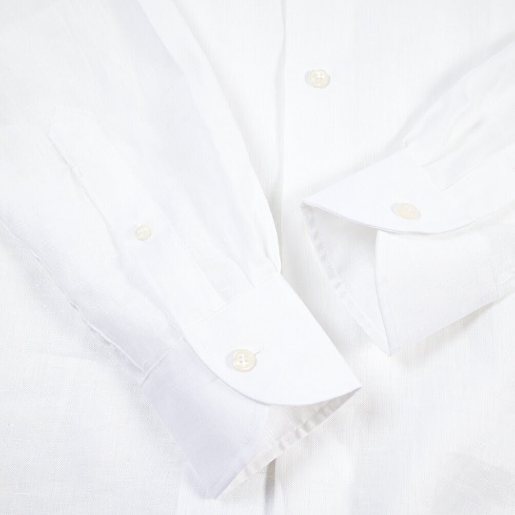 26SS ORIAN リネン100% ホリゾンタルカラードレスシャツ / Vintage Classic ホワイト 38 | GUARDAROBA MILANO OFFICIAL STORE