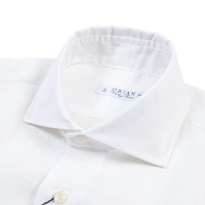 26SS ORIAN リネン100% ホリゾンタルカラードレスシャツ / Vintage Classic ホワイト 38 | GUARDAROBA MILANO OFFICIAL STORE