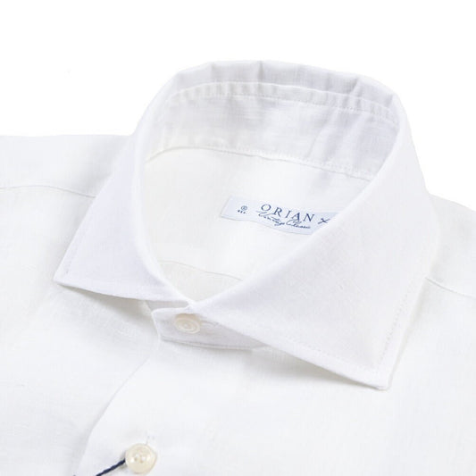 26SS ORIAN リネン100% ホリゾンタルカラードレスシャツ / Vintage Classic ホワイト 38 | GUARDAROBA MILANO OFFICIAL STORE