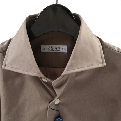 26SS ORIAN コットン100% ホリゾンタルカラードレスシャツ / Vintage Classic グレージュ 38 | GUARDAROBA MILANO OFFICIAL STORE