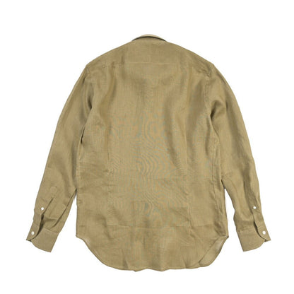 26SS ORIAN リネン100% ホリゾンタルカラードレスシャツ / Vintage Classic カーキグリーン 38 | GUARDAROBA MILANO OFFICIAL STORE