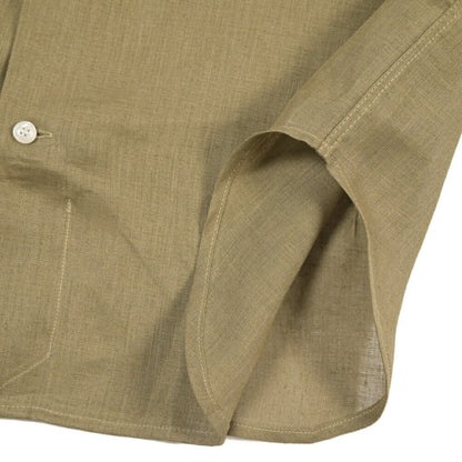 26SS ORIAN リネン100% ホリゾンタルカラードレスシャツ / Vintage Classic カーキグリーン 38 | GUARDAROBA MILANO OFFICIAL STORE