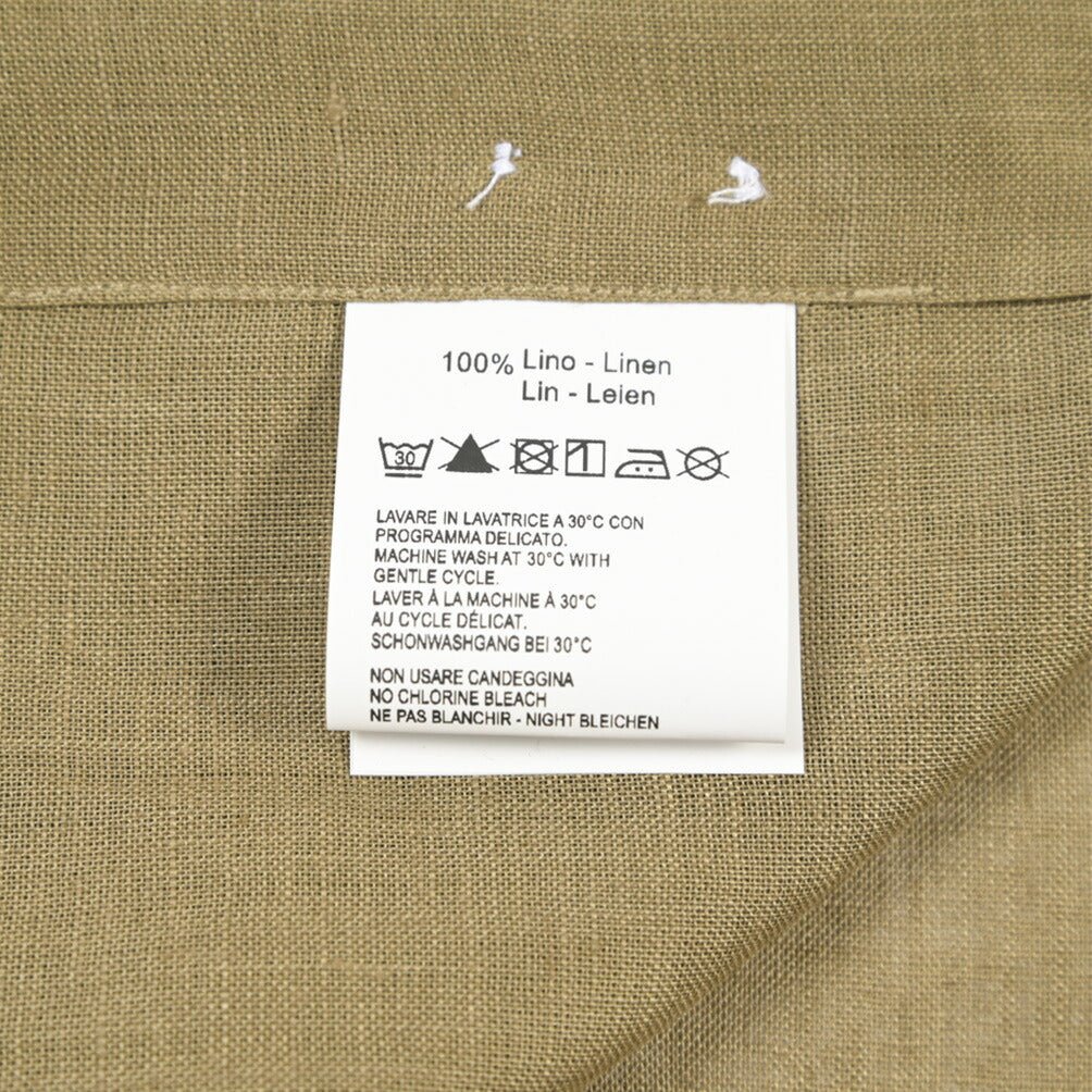 26SS ORIAN リネン100% ホリゾンタルカラードレスシャツ / Vintage Classic カーキグリーン 38 | GUARDAROBA MILANO OFFICIAL STORE