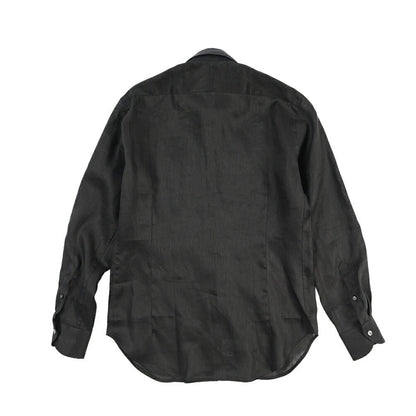 26SS ORIAN リネン100% ホリゾンタルカラードレスシャツ / Vintage Classic A. ブラック 38 | GUARDAROBA MILANO OFFICIAL STORE