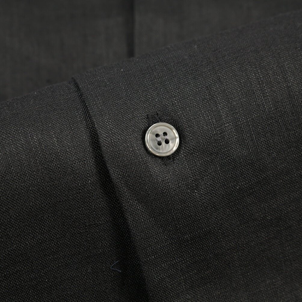 26SS ORIAN リネン100% ホリゾンタルカラードレスシャツ / Vintage Classic A. ブラック 38 | GUARDAROBA MILANO OFFICIAL STORE