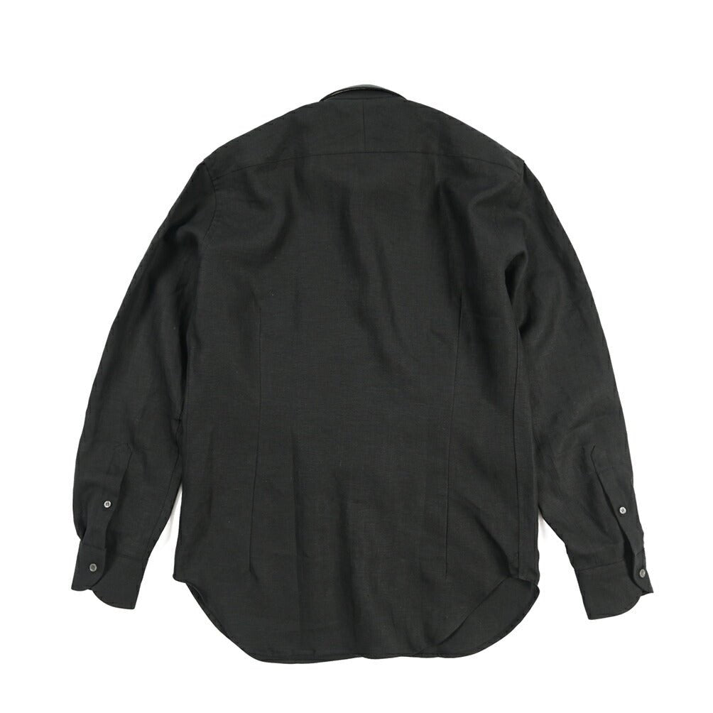 26SS ORIAN リネン100% ホリゾンタルカラードレスシャツ / Vintage Classic A. カーキ 38 | GUARDAROBA MILANO OFFICIAL STORE