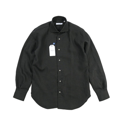 26SS ORIAN リネン100% ホリゾンタルカラードレスシャツ / Vintage Classic A. カーキ 38 | GUARDAROBA MILANO OFFICIAL STORE