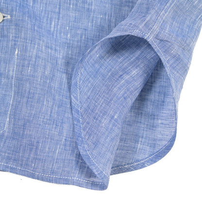 26SS ORIAN リネン100% ホリゾンタルカラードレスシャツ / Vintage Classic A. ブルー 38 | GUARDAROBA MILANO OFFICIAL STORE