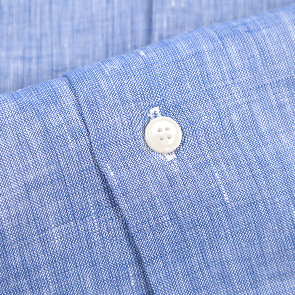 26SS ORIAN リネン100% ホリゾンタルカラードレスシャツ / Vintage Classic A. ブルー 38 | GUARDAROBA MILANO OFFICIAL STORE