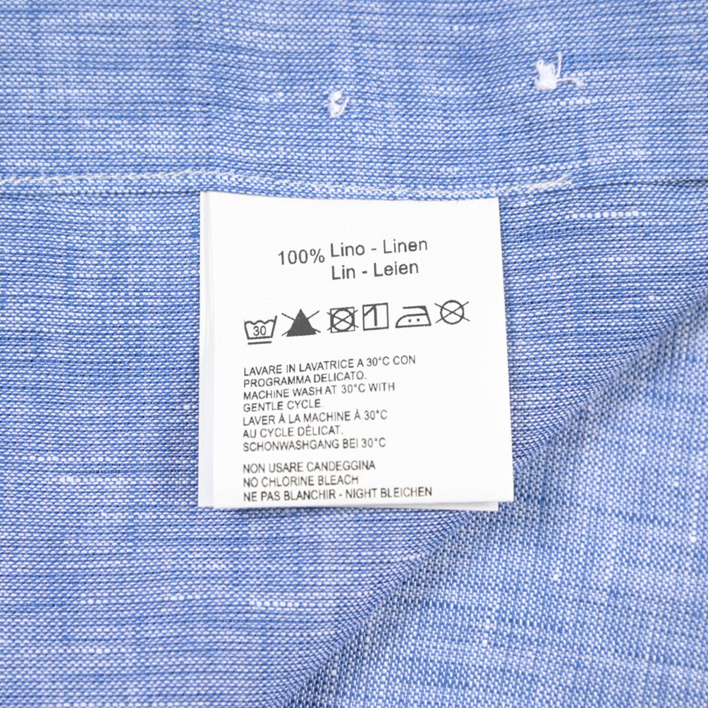 26SS ORIAN リネン100% ホリゾンタルカラードレスシャツ / Vintage Classic A. ブルー 38 | GUARDAROBA MILANO OFFICIAL STORE