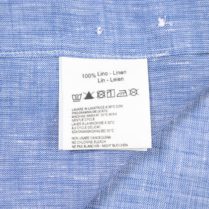26SS ORIAN リネン100% ホリゾンタルカラードレスシャツ / Vintage Classic A. ブルー 38 | GUARDAROBA MILANO OFFICIAL STORE