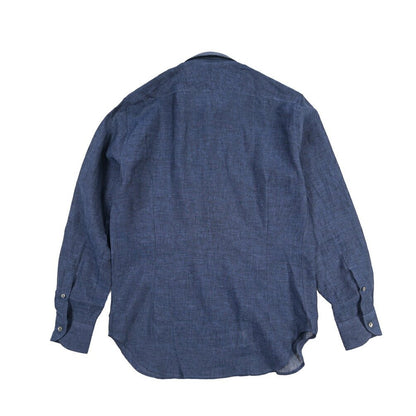 26SS ORIAN リネン100% ホリゾンタルカラードレスシャツ / Vintage Classic A. ブルー 38 | GUARDAROBA MILANO OFFICIAL STORE