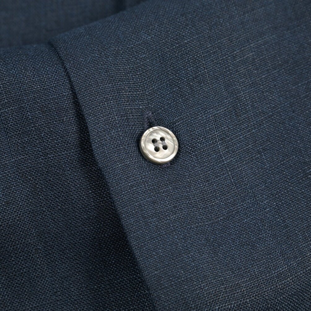 26SS ORIAN リネン100% ホリゾンタルカラードレスシャツ / Vintage Classic A. ネイビー 38 | GUARDAROBA MILANO OFFICIAL STORE
