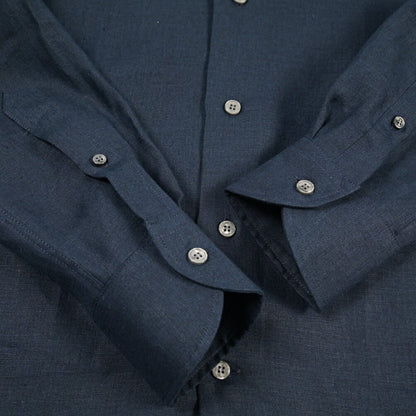 26SS ORIAN リネン100% ホリゾンタルカラードレスシャツ / Vintage Classic A. ネイビー 38 | GUARDAROBA MILANO OFFICIAL STORE