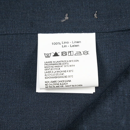26SS ORIAN リネン100% ホリゾンタルカラードレスシャツ / Vintage Classic A. ネイビー 38 | GUARDAROBA MILANO OFFICIAL STORE