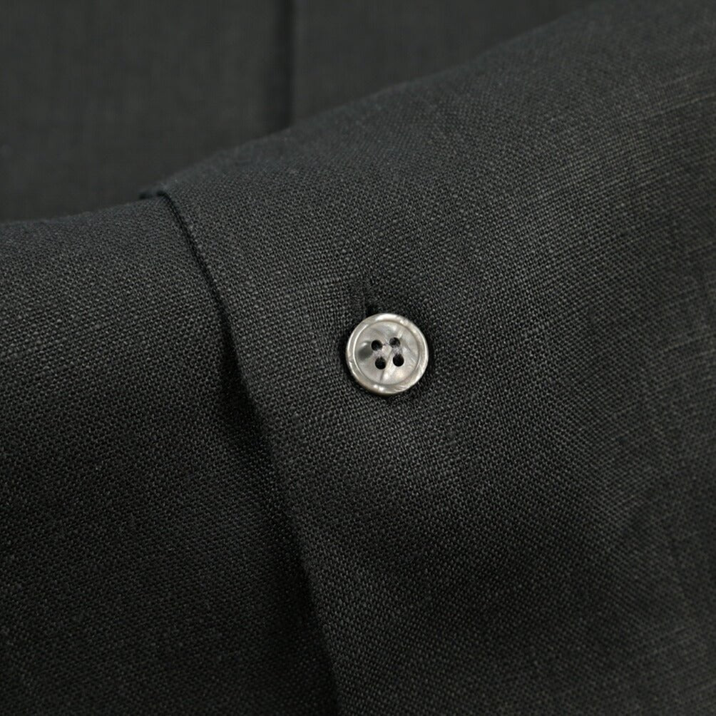 26SS ORIAN リネン100% ホリゾンタルカラードレスシャツ / Vintage Classic ブラック 38 | GUARDAROBA MILANO OFFICIAL STORE