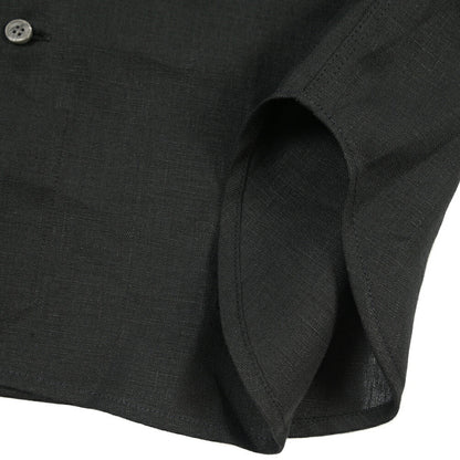 26SS ORIAN リネン100% ホリゾンタルカラードレスシャツ / Vintage Classic ブラック 38 | GUARDAROBA MILANO OFFICIAL STORE