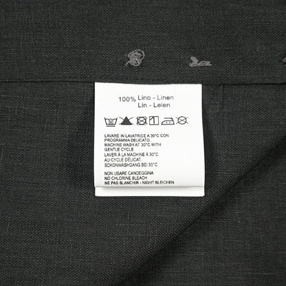 26SS ORIAN リネン100% ホリゾンタルカラードレスシャツ / Vintage Classic ブラック 38 | GUARDAROBA MILANO OFFICIAL STORE