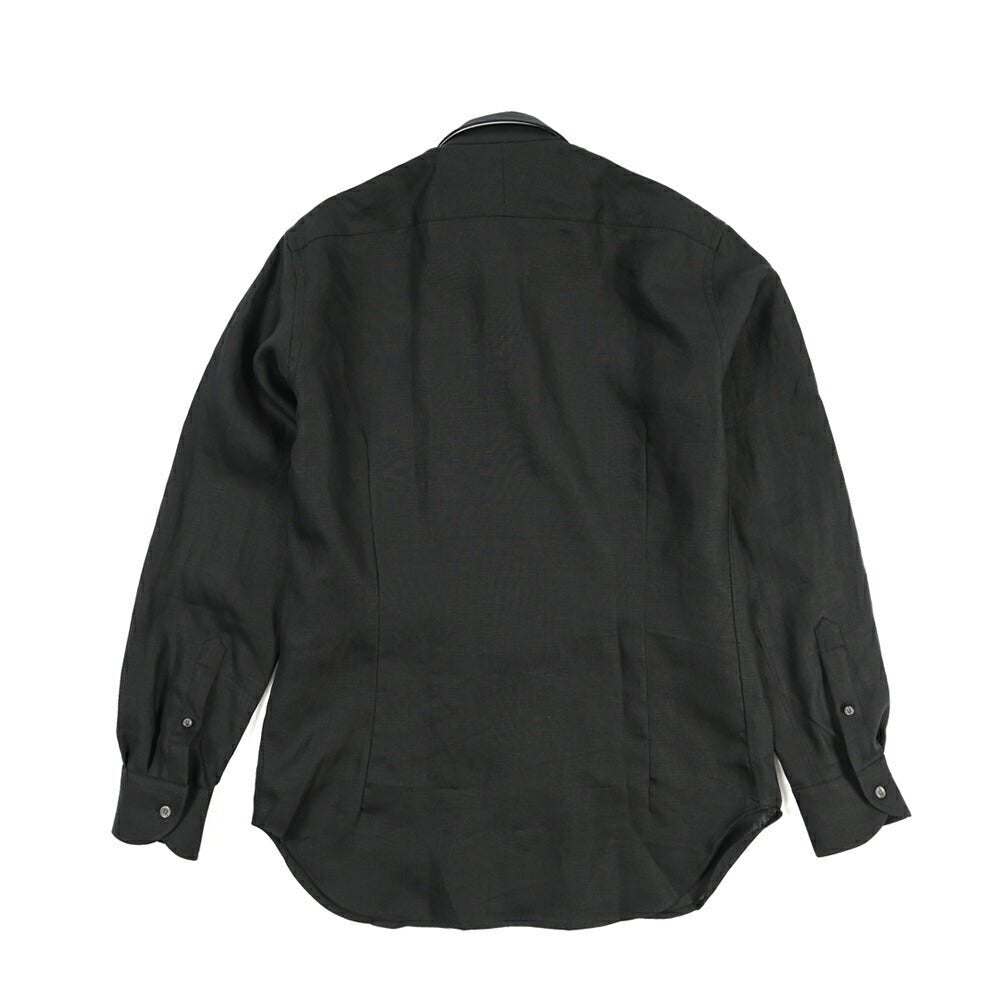 26SS ORIAN リネン100% ホリゾンタルカラードレスシャツ / Vintage Classic ブラック 38 | GUARDAROBA MILANO OFFICIAL STORE