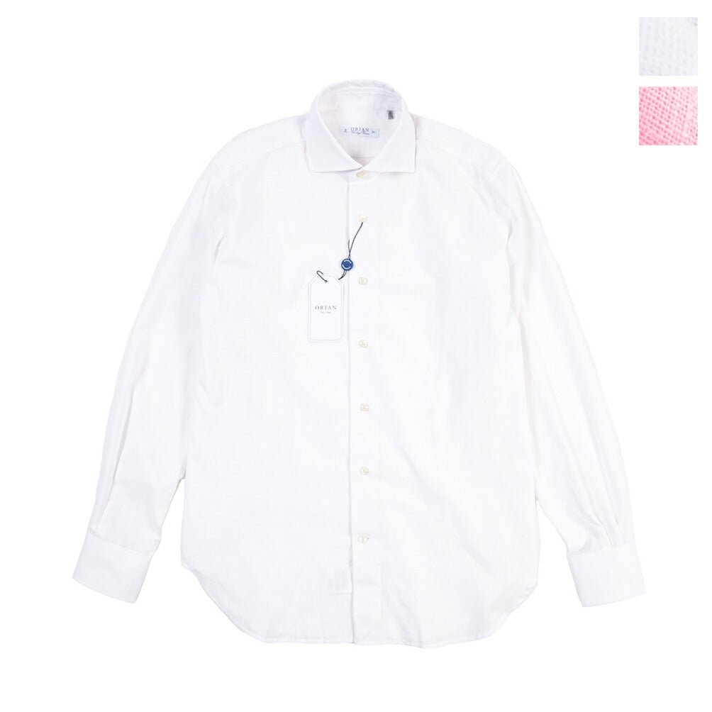 26SS ORIAN コットン100% ホリゾンタルカラードレスシャツ / Vintage Classic A. ホワイト 38 | GUARDAROBA MILANO OFFICIAL STORE