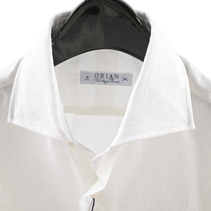 26SS ORIAN リネン混コットン ホリゾンタルカラードレスシャツ / Vintage Classic A.ホワイト 38 | GUARDAROBA MILANO OFFICIAL STORE