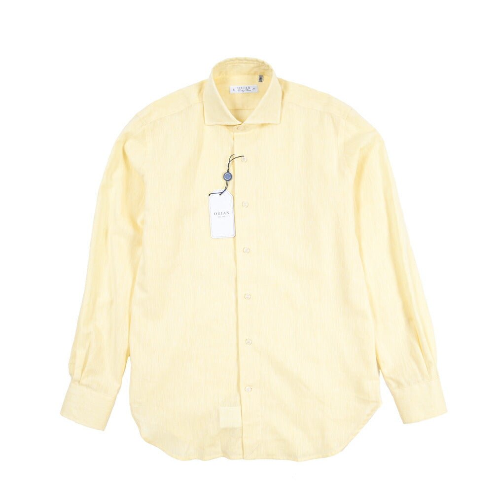 26SS ORIAN リネン混コットン ホリゾンタルカラードレスシャツ / Vintage Classic A.ホワイト 38 | GUARDAROBA MILANO OFFICIAL STORE
